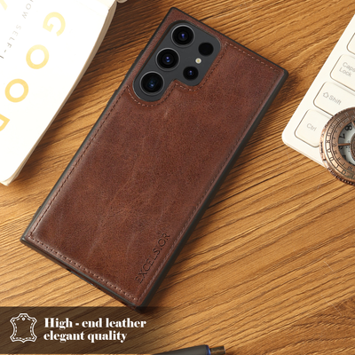 Excelsior Premium Classic PU Leather Back Cover case For Samsung Galaxy S23 Ultra 5G