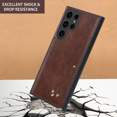 Excelsior Premium Classic PU Leather Back Cover case For Samsung Galaxy S23 Ultra 5G