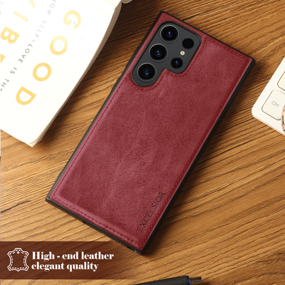 Excelsior Premium Classic PU Leather Back Cover case For Samsung Galaxy S23 Ultra 5G