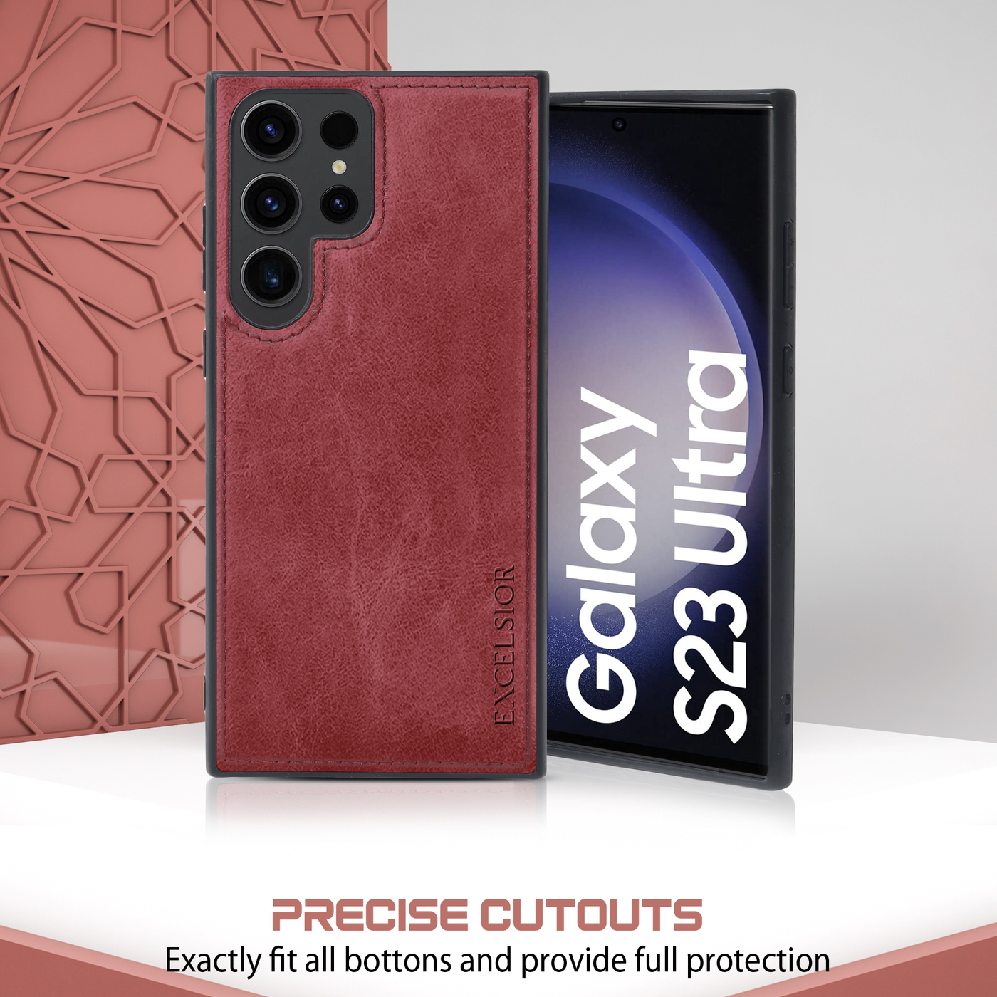Excelsior Premium Classic PU Leather Back Cover case For Samsung Galaxy S23 Ultra 5G