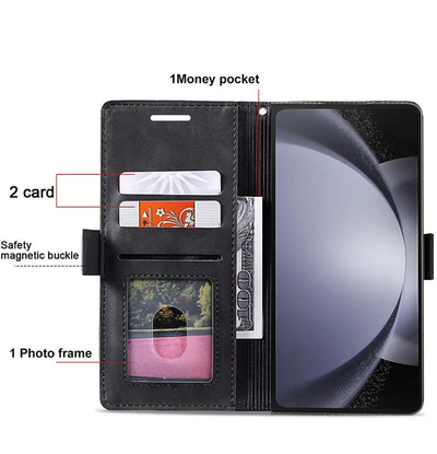 Samsung Galaxy Z Fold5 Premium PU Leather Wallet flip Cover Case By Excelsior