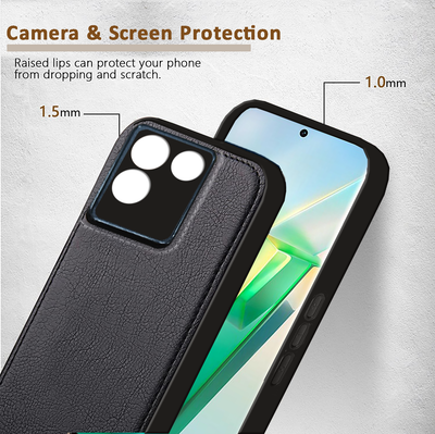 Vivo T2 Pro 5g | iQOO Z7 Pro Premium PU Leather Back Cover Case By Excelsior