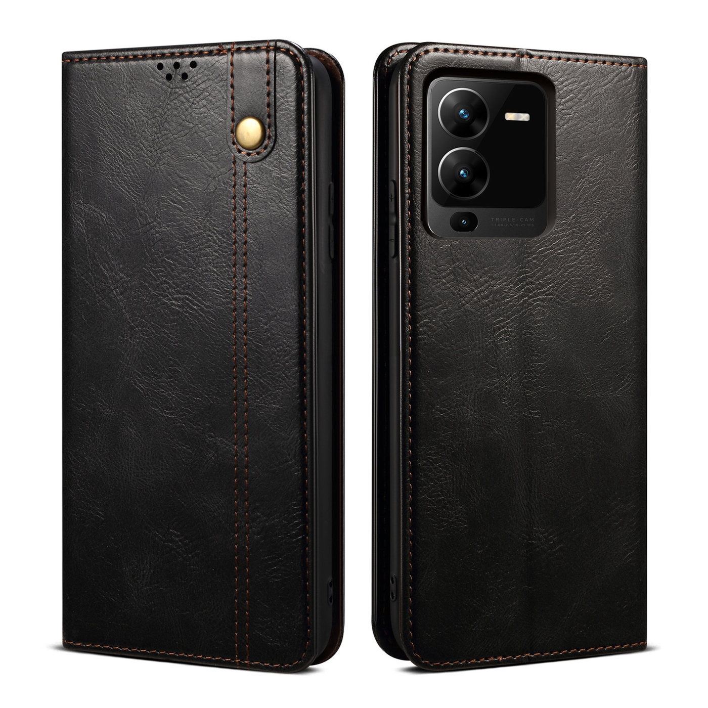 Excelsior Premium Vintage PU Leather Wallet flip Cover Case For Vivo V25 Pro