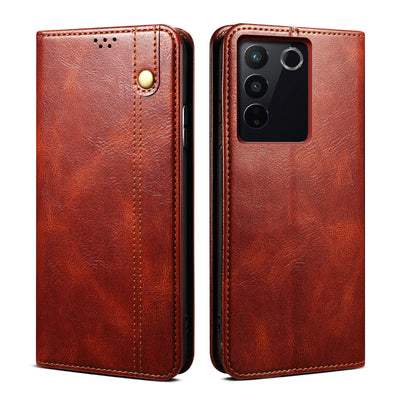 Excelsior Premium Vintage PU Leather Wallet flip Cover Case For Vivo V27 | Vivo V27 Pro 5G