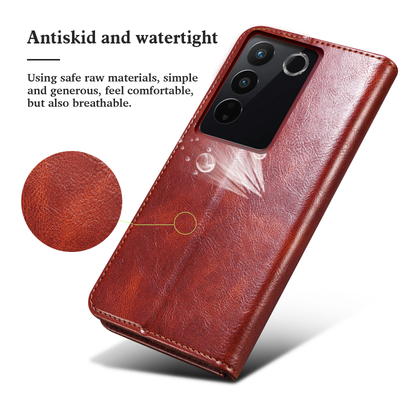 Excelsior Premium Vintage PU Leather Wallet flip Cover Case For Vivo V27 | Vivo V27 Pro 5G