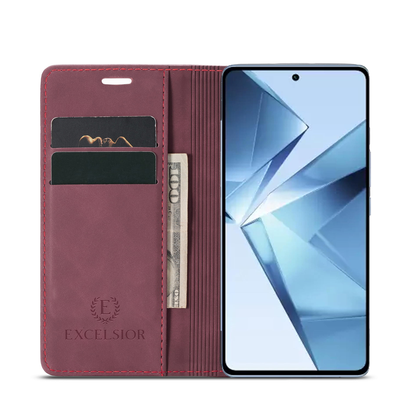 Vivo V29e Premium PU Leather Wallet flip Cover Case By Excelsior