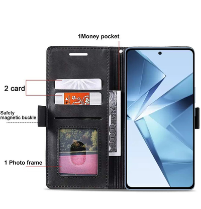 Vivo V29e 5G Premium PU Leather Wallet flip Cover Case By Excelsior