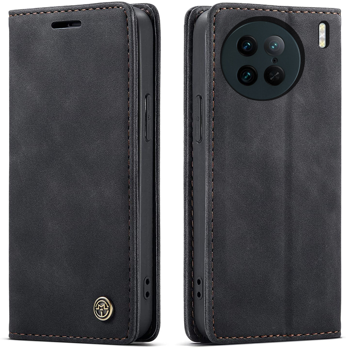 Vivo X90 Pro Premium Retro PU Leather Wallet flip Cover Case By Excelsior