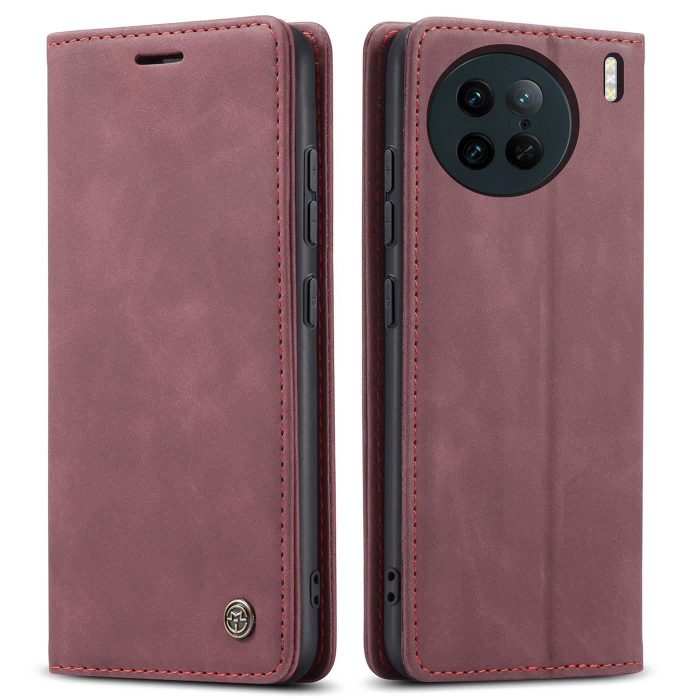 Vivo X90 Pro Premium Retro PU Leather Wallet flip Cover Case By Excelsior