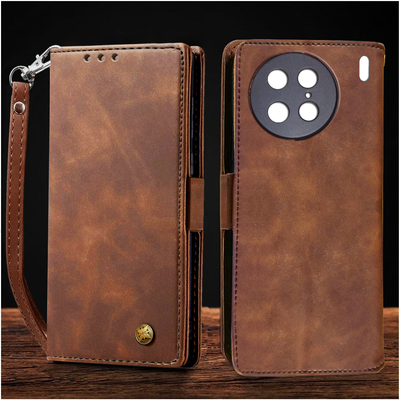 Vivo X90 Pro Premium Retro PU Leather Wallet flip Cover Case By Excelsior