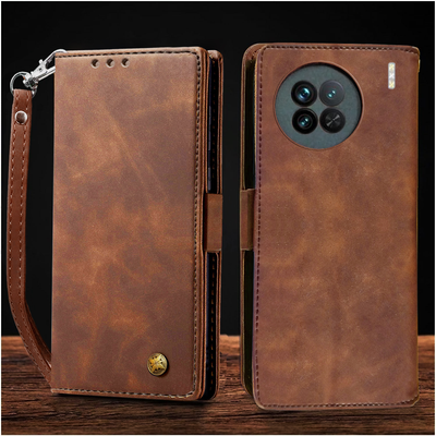 Vivo X90 Premium Retro PU Leather Wallet flip Cover Case By Excelsior
