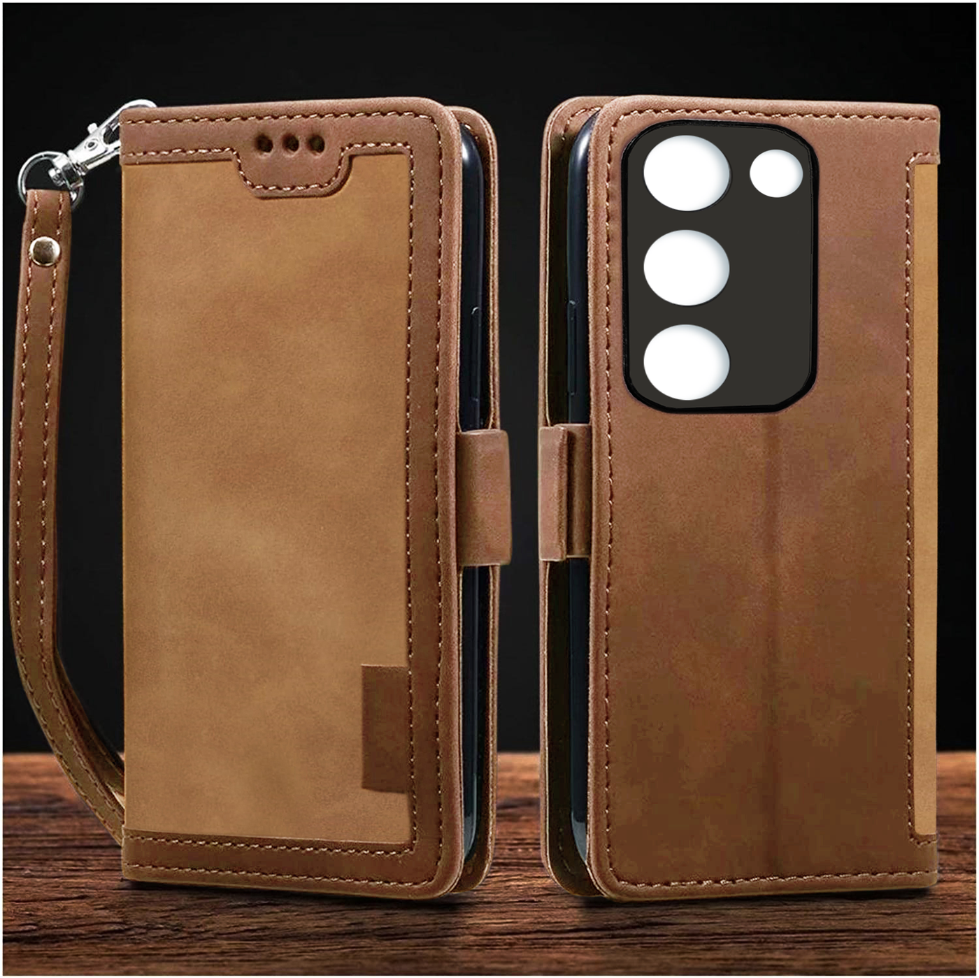 Vivo Y200e | Vivo T3 5G Premium PU Leather Wallet flip Cover Case By Excelsior