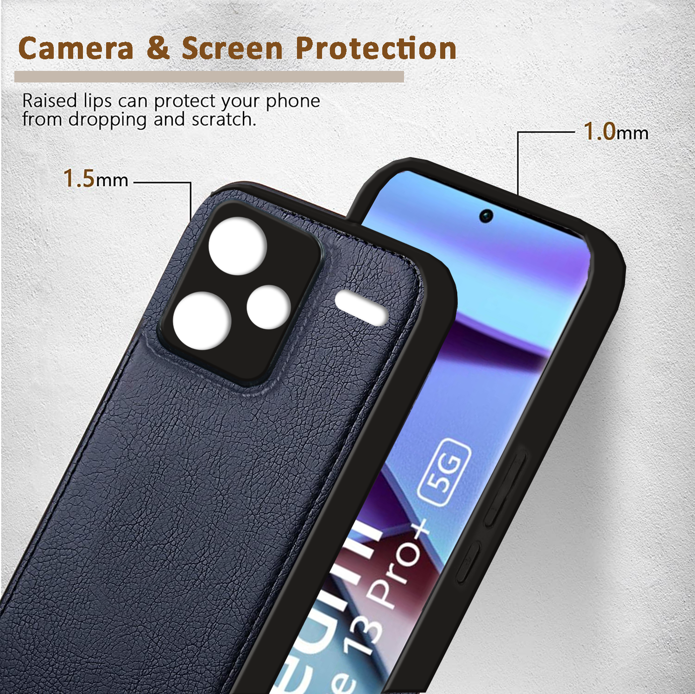 Xiaomi Redmi Note 13 Pro Plus 5G Premium PU Leather Back Cover Case By Excelsior