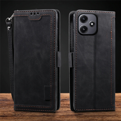 Xiaomi Redmi 12 5G Premium PU Leather Wallet flip Cover Case By Excelsior