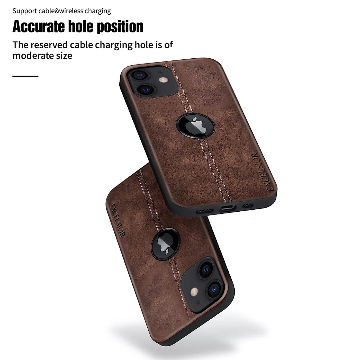 Excelsior Premium Retro PU Leather Back Cover case For Apple iPhone 12 | 12 Pro
