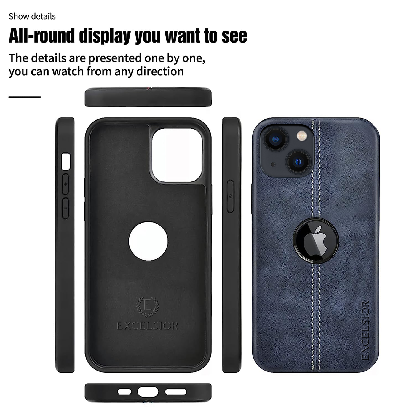 Excelsior Premium Retro PU Leather Back Cover case For Apple iPhone 13