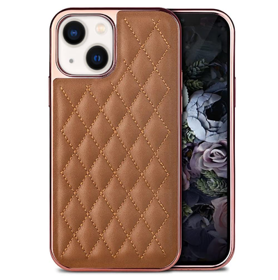 Excelsior Premium Electroplated PU Leather Back Cover case For Apple iPhone 14