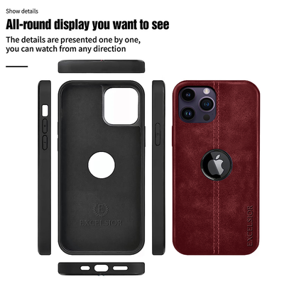 Excelsior Premium Retro PU Leather Back Cover case For Apple iPhone 14 Pro Max