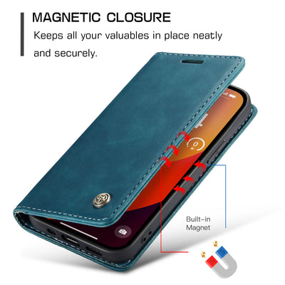 Apple iPhone 15 Pro Max Premium Retro PU Leather Wallet flip Cover Case By Excelsior