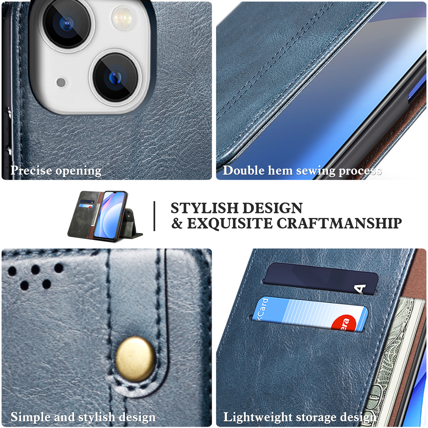 Apple iPhone 15 Plus Premium Vintage PU Leather Wallet flip Cover Case By Excelsior