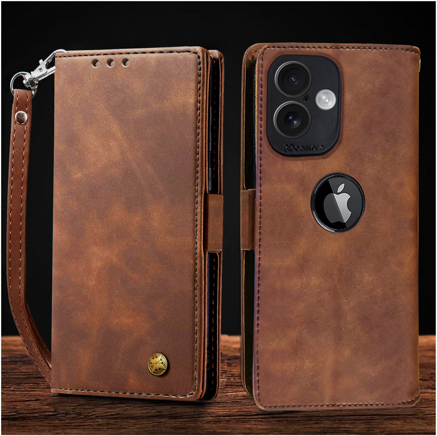 Apple iPhone 16 Premium PU Leather Wallet flip Cover Case By Excelsior