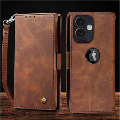 Apple iPhone 16 Premium PU Leather Wallet flip Cover Case By Excelsior