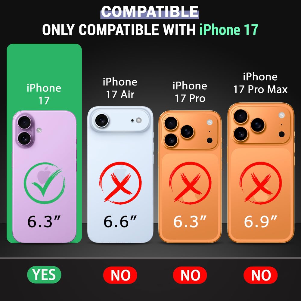 Apple iPhone 17 Premium PU Leather Wallet flip Cover Case By Excelsior