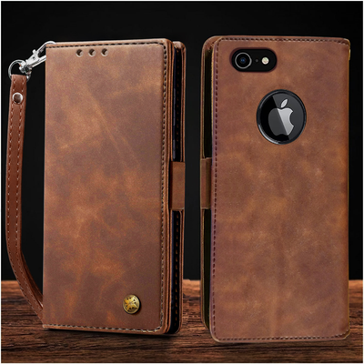 Apple iPhone 7, iPhone 8 Premium PU Leather Wallet flip Cover Case By Excelsior