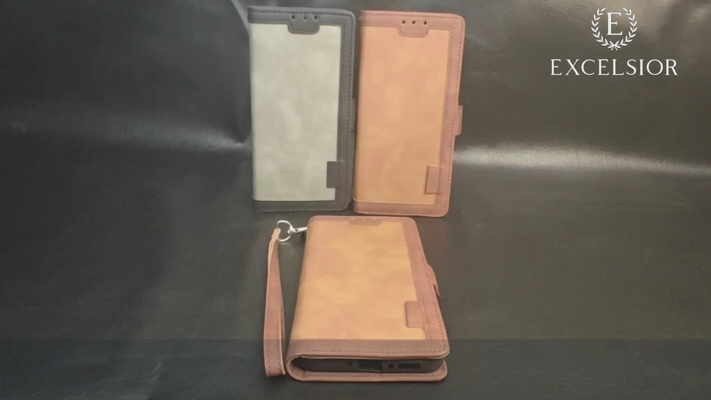 Samsung Galaxy S25 FE Premium PU Leather Wallet flip Cover Case By Excelsior