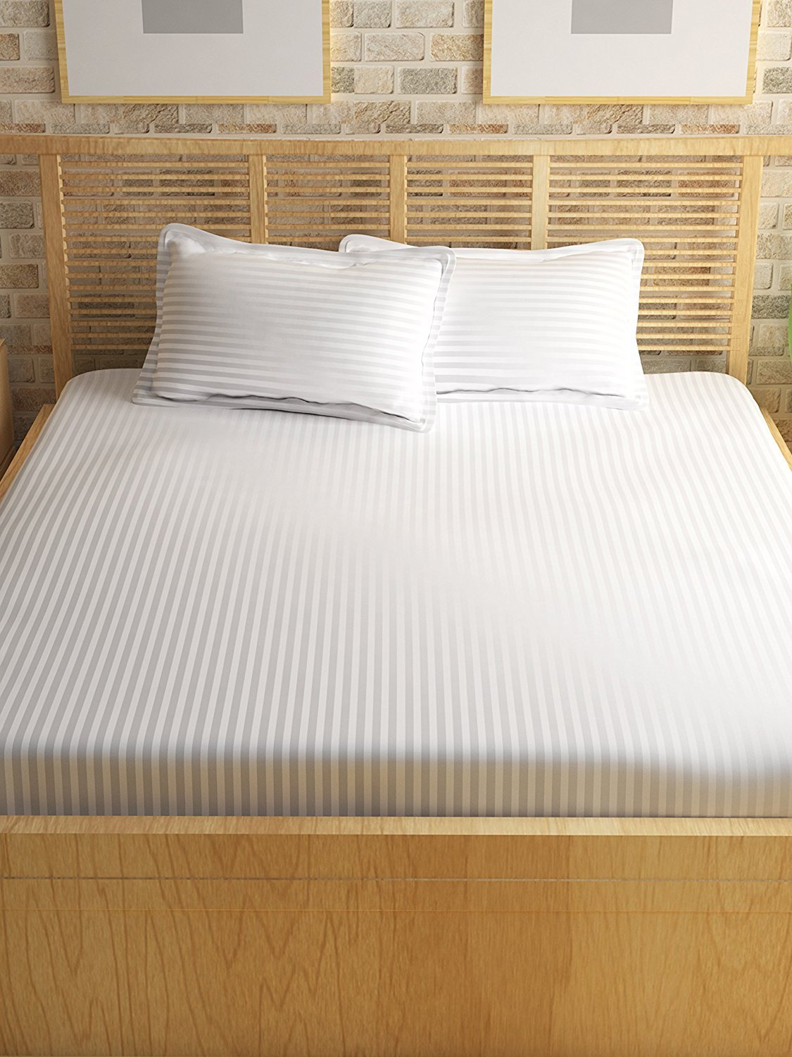 Braise Premium | King Size 100 x 108 in | 100% Pure Cotton | Double Bedsheet with 2 Pillow Covers (PLN01)