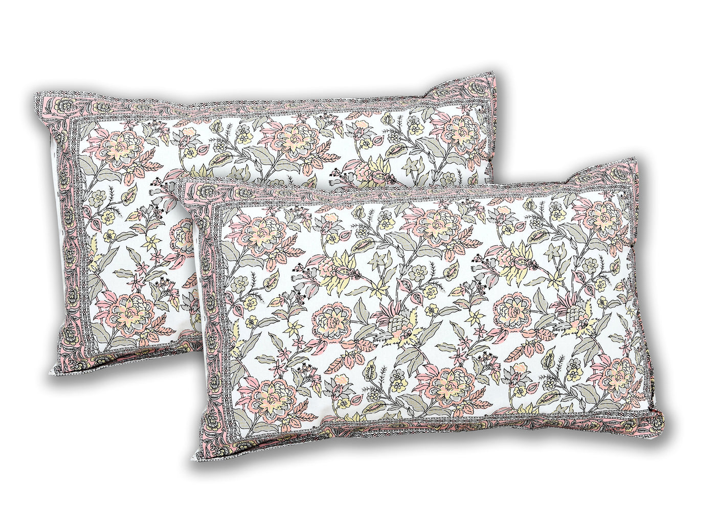 Wanderlust Premium | Full Size 90 x 108 in | 100% Pure Cotton | Double Bedsheet with 2 Pillow Covers (ETHJAI05)