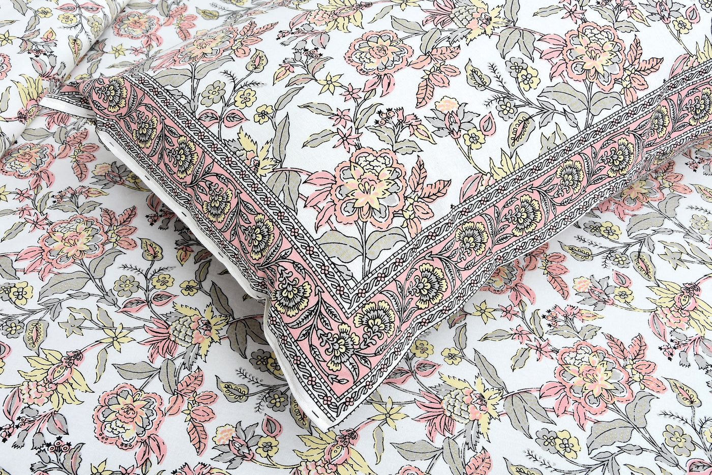 Wanderlust Premium | Full Size 90 x 108 in | 100% Pure Cotton | Double Bedsheet with 2 Pillow Covers (ETHJAI05)