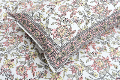 Wanderlust Premium | Full Size 90 x 108 in | 100% Pure Cotton | Double Bedsheet with 2 Pillow Covers (ETHJAI05)