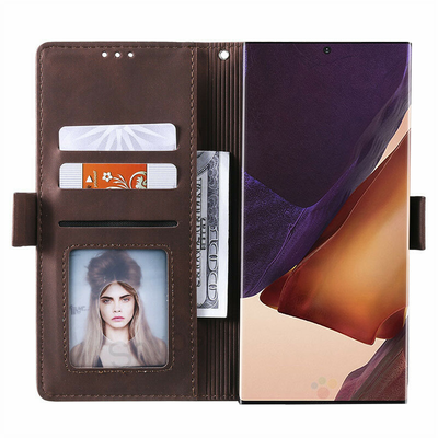 Samsung Galaxy Note 20 Ultra Leather Wallet flip case cover with card slots by Excelsior