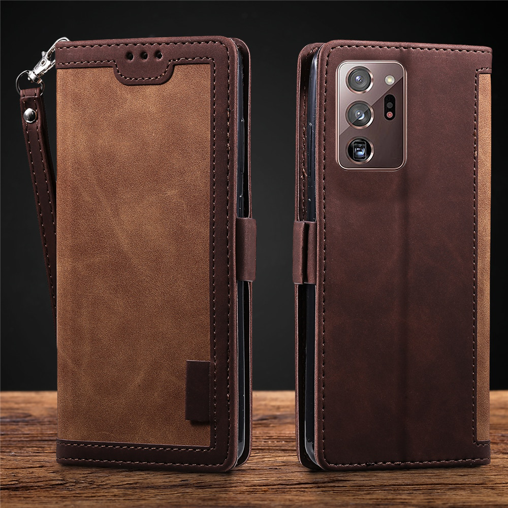 Samsung Galaxy Note 20 Ultra coffee color leather wallet flip cover case By excelsior