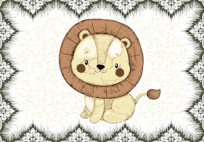Wanderlust Premium | Kids Collection | King Size 100 x 108 in | 100% Pure Cotton | Bedsheet For Double Bed with 2 Pillow Covers - Baby Lion Design
