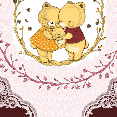 Bedsheet teddy bear design