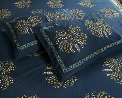cotton bedsheet with 2 pillow covers