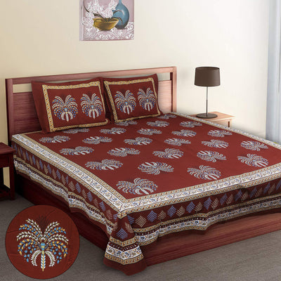 rajasthani bedsheet coffee color