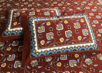 Bedsheet with 2 pillow covers