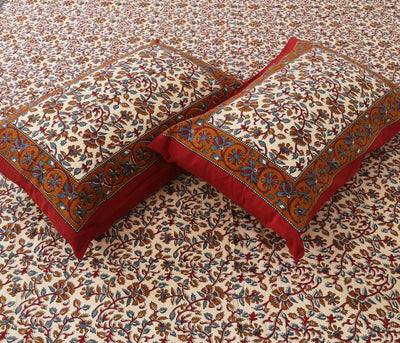 Wanderlust Premium | King Size 100 x 108 in | 100% Pure Cotton | Double Bedsheet with 2 Pillow Covers (BG 07)