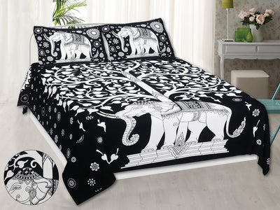 Braise Premium | Full Size 90 x 108 in | 100% Pure Cotton | Double Bedsheet with 2 Pillow Covers (BWC01)