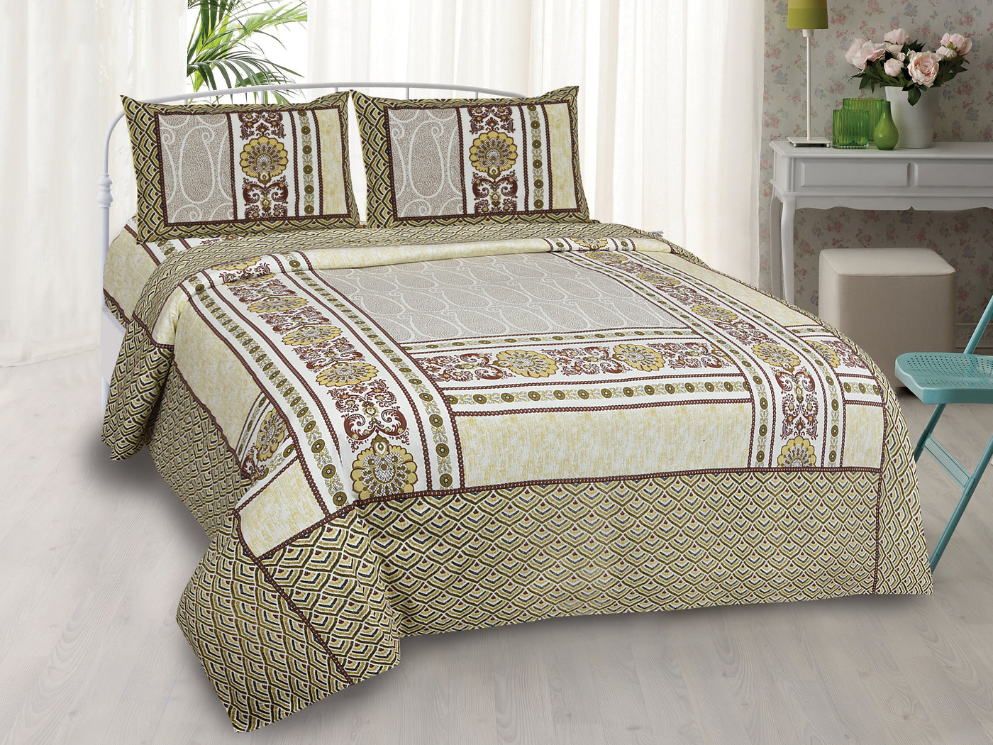 Bedsheet with pillow covers