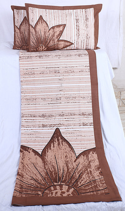 Wanderlust Premium | King Size 90 x 108 in | 100% Pure Cotton | Double Bedsheet with 2 Pillow Covers (DLGT 03)