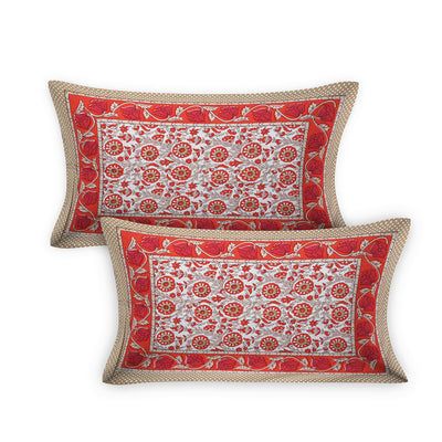 Wanderlust Premium | Super King Size 108 x 108 in | 100% Pure Cotton | Bedsheet for Double Bed with 2 Pillow Covers - EMP03