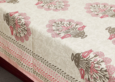 Braise Premium | King Size 90 x 108 in | 100% Pure Cotton | Double Bedsheet with 2 Pillow Covers FT05