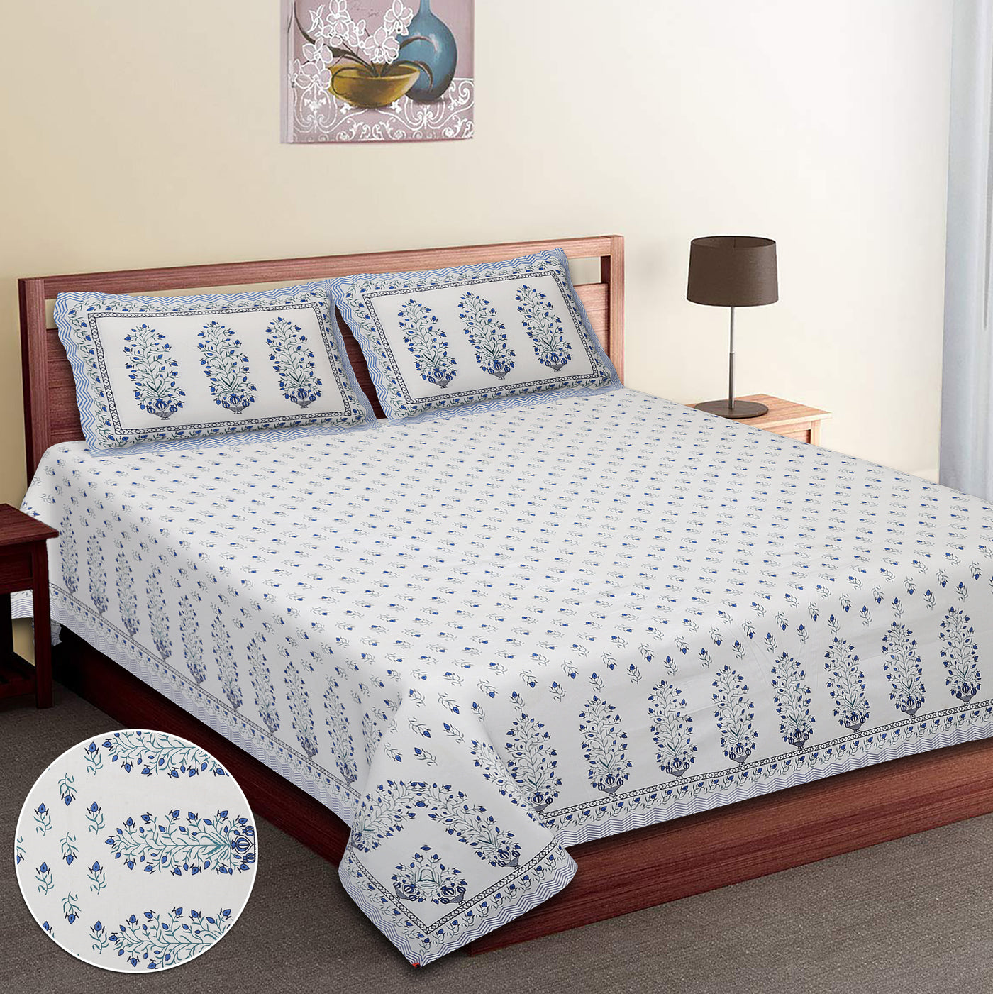 Bedsheet with pillow covers