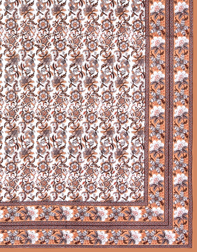 Wanderlust Premium | Full Size 90 x 108 in | 100% Pure Cotton | Double Bedsheet with 2 Pillow Covers (ETHJAI01)