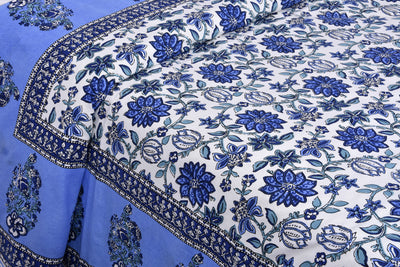 Wanderlust Premium | Full Size 90 x 108 in | 100% Pure Cotton | Double Bedsheet with 2 Pillow Covers (ETHJAI02)