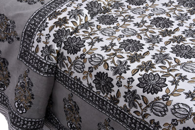 Wanderlust Premium | Full Size 90 x 108 in | 100% Pure Cotton | Double Bedsheet with 2 Pillow Covers (ETHJAI02)